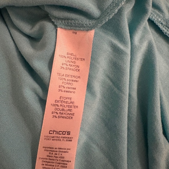 Chico's‎ Soft Blue Cold Shoulder Boho Relaxed Fit LagenLook Dress Size 3 - Picture 5 of 8